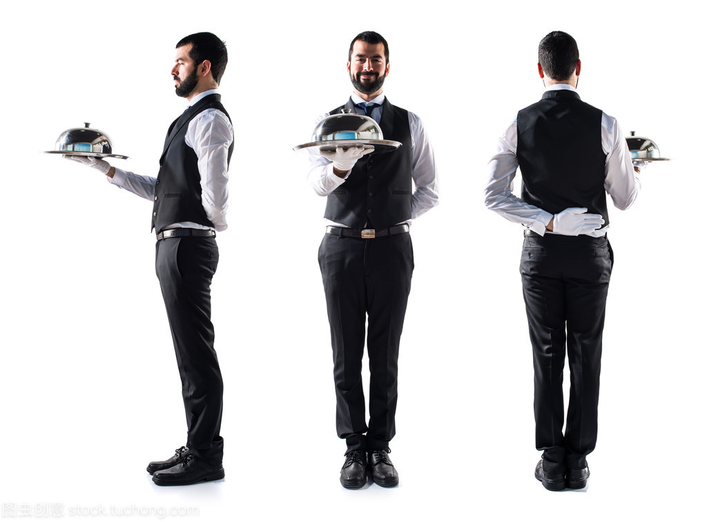 专业餐饮服务中的豪华服务员